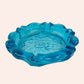 Indiana glass floral ashtray