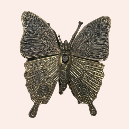 Butterfly brass ashtray