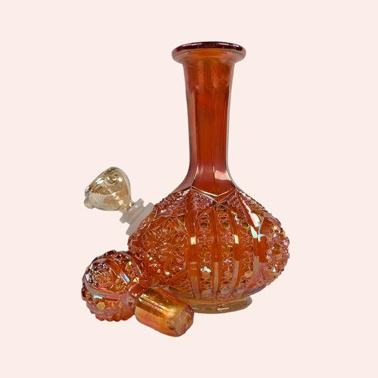 Marigold carnival glass pipe
