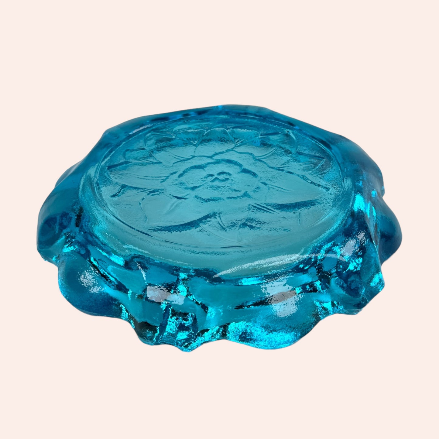 Indiana glass floral ashtray