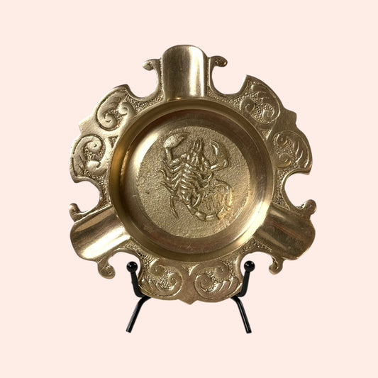 Scorpio brass ashtray