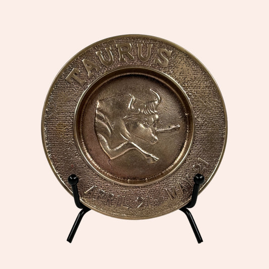 Taurus brass ashtray